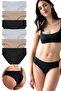 Laser Cut Seamless Bikini Slip, Classic and Vibrant Color Sets, 3-Piece, 6-Piece Sets, Non-Waisted Fabric