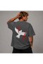 Palestine Peace Themed Dove Printed Oversize Unisex T-Shirt – Freedom and Hope Design - 3
