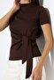Women's Oysho Side Tie Detailed Short Sleeve Blouse - 2