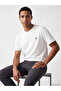 White Crew Neck Embroidered Men's T-Shirt - 2