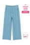 Zanessi̇ Large Size Cotton Elastane Comfortable Fit Wide Leg Women's Trousers - 2