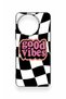 Realme 11 Compatible Black Good Vibes Patterned Silicone Case - 2