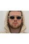 Beige Vintage Retro Sunglasses, Bone Color Unisex Sunglasses - 4