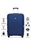 3 Piece Polypropylene Hard-side Luggage Set with TSA Lock | Lightweight Spinner Suitcases with 360° Wheels | Durable Trolley Bags for Secure Travel (Small, Medium, Large) PPZ—DT-BLUE - 5