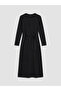 Lcw Everyday Black Soft Touch Tie-Waist Dress - 5