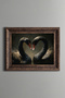 The Love of Black Swans - Vintage Patterned Painting - Thick Model