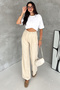 Urban Ease Women's High Waist Palazzo Jean Trousers
