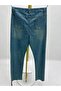 Plus Size Zippered Denim Women's Trousers - 2