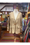 Beige Color Linen Jacket with Brooch Detail - 7