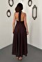 Halter Neck Linen Dress - 5