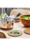 Sleepy Cat Mushroom Trivet Pot Pan Mat 19cm Diameter 1cm Thickness - 3