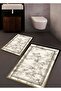 Marble, Non-Slip, Non-Shedding Base 2-Piece Bathroom Rug (60X100 - 50X60Cm)