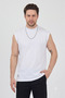 Half Neck Zero Sleeve T-Shirt Plain Basic