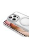 iPhone 16 Pro Max Case Magsafe Transparent Back Face Camera Raised Silicone - 6