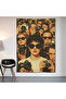 Retro Camera Collage Wall Covering Wall Tapestry First Quality Satin Fabric Poster