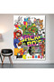 Nickelodeon Cartoon Collage Wall Covering Wall Tapestry First Quality Satin Fabric Poster