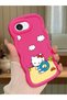 iPhone 16E Compatible Case Camera Protector Red Silicone Couple Phone Case Kitty Pattern