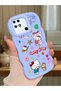 Redmi 10C Compatible Case Camera Protector Blue Silicone Couple Phone Case Kitty Pattern