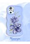 Redmi Note 10 Pro Compatible Case Camera Protector Blue Silicone Couple Phone Case Floral Pattern - 2