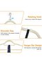 Velvet Clothes Hangers,360 Degree Rotatable Hook, Beige 43 cm, Set of 20 - 4