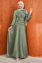Cagla Front Gathered Stoned Janjan Evening Dress