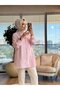 260107 قميص مطرز بنمط زهور وردي اللون