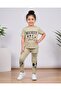 Girl's Summer Mickey Printed 2-Piece Thin Set with Tights and T-Shirt for Ages 4-12 - 2