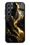 Samsung A35 Obsidian Gold Flow Design Glossy Phone Case