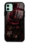 iPhone 11 Glossy Phone Case with Midnight Velvet Rose Design