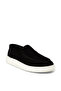 Men's Genuine Suede Black Loafer Shoes - 6