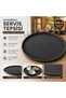 38 cm Non-Slip Base Serving Tray Black (Hotel-Cafe-Restaurant) - 2