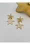 Line Detail Starfish Earrings (Brass Plated) Beige - 3