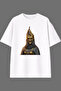 Old Turkish Design Front Printed White Oversize T-Shirt
