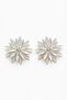 White Color Marquise Cut Effect Flower Earrings - Sparkling Lotus Earrings - 2