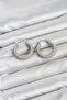 Silver Color Full Zircon Stone Hoop Women's Earrings Water Resistant Anti-Allergic Non-Tarnish