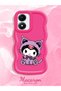 Vivo Y02S Compatible Case Camera Protector Red Silicone Couple Phone Case Kuromi Pattern - 2