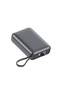 Power Bank 10000mAh 35W Fast Charging PB10C-B – Portable Charger with Built-in USB-C Cable, PD & QC Fast Charge Support, Compact Travel Power Bank grey - 4