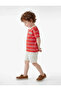 Cotton Muslin Striped Shorts with Elastic Waist - 3