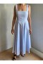 Waist Flounce Poplin Midi Dress - 2