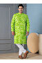 Mens Bandhani Printed Cotton Kurta Set