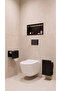Bathroom / Wc Trash Bin Minimalist Design Wall Mountable / Adhesive Mountable (Black) - 3
