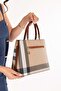 Women's Daily Stylish Handbag Sp.924 Beige Plaid - 2