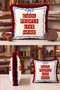 Cool People Live Here Written Fringed Pillowcase-Nostalgic Text Cream Burgundy Tasseled Throw Pillow Cover - 2