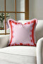 Retro Striped Confectionery Fringe Pillowcase - Wavy Pop Art Modern Pink Tassel Throw Pillow Cover - 6