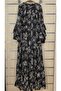 Indian Dress with Long Sleeves, Patterned, Tassel Detail, Elastic Waist - 7
