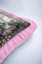 Landscape Motif Fringed Pillowcase - Castle Garden Nostalgic Gray Pink Cream Tasseled Throw Pillow Cover - 8