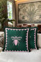 Fringed Pillowcase with Bee Figure - Elegan Animal-Themed Modern Pink Black Tassel Throw Pillow Cover - 3