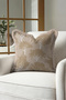 Luxury Forest Motif Gold Fringed Pillowcase - Elegant Tree-Themed Beige Cream Tassel Throw Pillow Cover - 6
