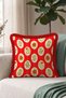 New Year Floral Living Room Decor Fringe Pillowcase - Christmas Bohemian Red Cream Tassel Throw Pillow Cover - 5