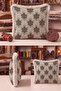 Classic Damask Design Fringed Pillowcase - Avant-Garde Ottoman Mink Cream Tassel Throw Pillow Cover - 5